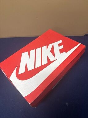 Nike Empty  Shoe Replacement Box 13.5x9x 4.75” Red Big White Swoosh Tissue